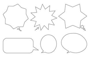 Set speech bubble on a white background, vector speaking or chat talk box , icon balloon text or communication,speak cloud for cartoon and comic, message dialog