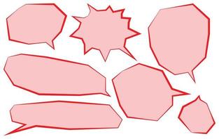 cartoon empty angry speech bubbles set,outline on a white background, vector speaking or talk bubble, Doodle style