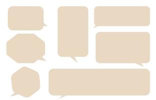texto burbuja de voz cuadro de chat cuadro de texto contorno cuadrado diseño de ilustración vectorial globo de dibujos animados estilo de doodle símbolo de idea, conversación, hablar o hablar vector