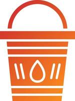 Water Bucket Icon Style vector