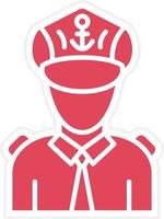 Captain Icon Style vector