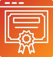 Online Certificate Icon Style vector