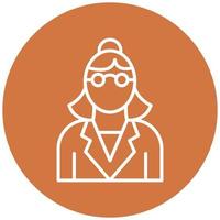 Female Professor Icon Style vector