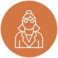 Female Professor Icon Style vector