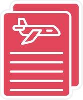 Flight Documents Icon Style vector