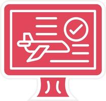 estilo de icono de reserva de vuelo vector