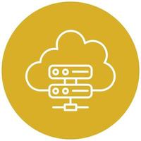 Cloud Server Icon Style vector