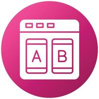 AB Testing Icon Style vector