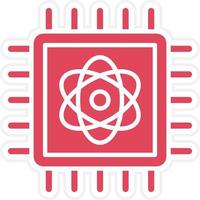 Quantum Computing Icon Style vector