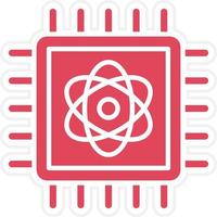 Quantum Computing Icon Style vector