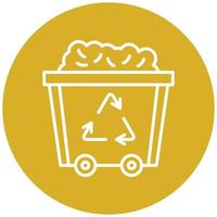 Trash Can Icon Style vector