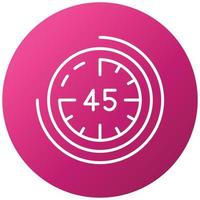 estilo de icono de 45 minutos vector