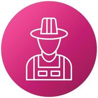 Male Farmer Icon Style vector