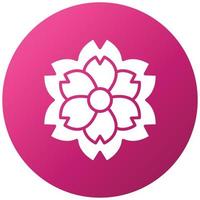 estilo de icono de flor de cerezo vector