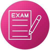 estilo de icono de examen vector