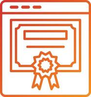 Online Certificate Icon Style vector