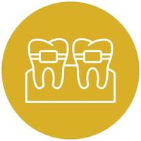 Tooth Braces Icon Style vector