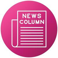 News Column Icon Style vector