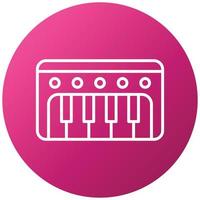 Piano keyboard Icon Style vector