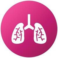 estilo de icono de pulmones vector