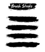 Brush thick line of stroke bundles. Vector brush set. Text box frames and grunge patches.Splatters design elements. Ink-painted shape