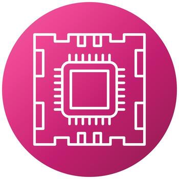 Microprocessor Icon Style vector