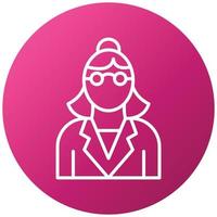 Female Professor Icon Style vector