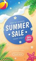 Summer Sale Beach Concept Poster vector