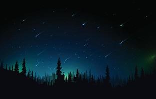 Meteor Shower Background Concept vector