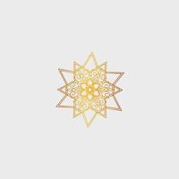 luxury golden mandala design background inlaid in white background vector