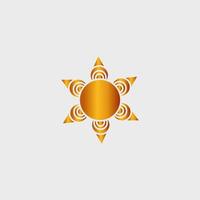 luxury golden mandala design background inlaid in white background vector