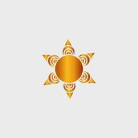 luxury golden mandala design background inlaid in white background vector