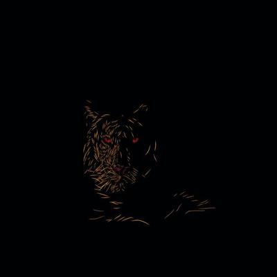 Tiger Hunter Silhouette Line Pop Art Potrait Logo Colorful Design With Dark Background Vector Art At Vecteezy