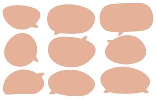 Set hand drawn speech bubbles on dark background. chat box or chat vector square message or communication icon Cloud speaking for comics and comics message dialog