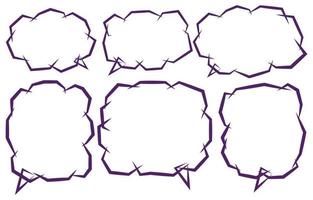 Set speech bubbles on white background. chat box or chat vector square message or communication icon Cloud speaking for comics and comics message dialog