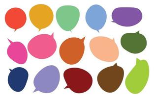 Set speech bubbles on white background. chat box or chat vector doodle message or communication icon Cloud speaking for comics and comics message dialog
