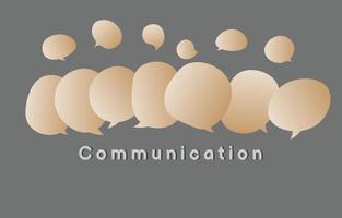 Set communication speech bubbles on a gray background, vector speaking or talk bubble , icon chat or message , use for add text ,oval and doodle style