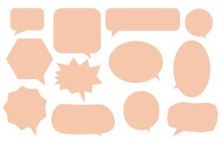 Set autumn speech bubbles on white background. chat box or chat vector square message or communication icon Cloud speaking for comics and minimal message dialog