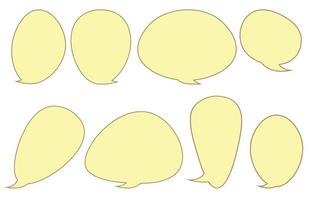 coloque burbujas de habla en un fondo blanco, vector de habla o burbuja de habla, icono de habla para agregar texto