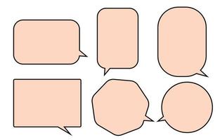 Text speech bubble chat box text box square outline vector illustration design cartoon Balloon doodle style idea symbol,conversation , talk or speaking