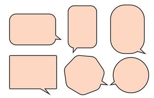 Text speech bubble chat box text box square outline vector illustration design cartoon Balloon doodle style idea symbol,conversation , talk or speaking