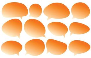 Set speech bubbles on white background. chat box or chat vector halloween message or communication icon Cloud speaking for comics and minimal message dialog