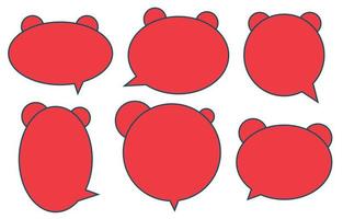 Set speech bubbles on white background. chat box or chat vector square message or communication icon Cloud speaking for comics and comics message dialog