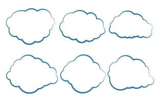 Set speech bubbles on white background. chat box or chat vector message or communication icon Cloud speaking for comics and comics message dialog