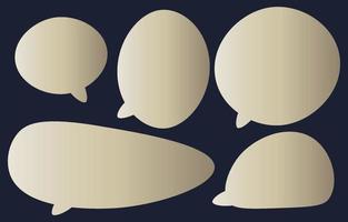 Set speech bubble on a dark background, vector speaking or chat talk box , icon balloon text or communication,speak cloud for cartoon and comic, message dialog