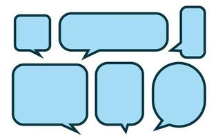 Set speech bubbles on white background. chat box or chat vector square message or communication icon Cloud speaking for comics and comics message dialog