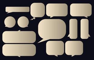 Set speech bubble on a dark background, vector speaking or chat talk box , icon balloon text or communication,speak cloud for cartoon and comic, message dialog