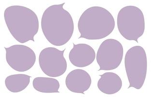 Set speech bubbles on a white background, vector speaking or talk bubble , icon chat or message , use for add text ,oval and doodle style