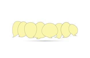 speech bubbles on a white background, vector speaking or talk bubble, icon speak for add text