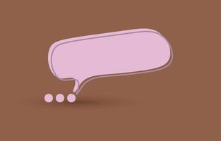 one minimal pastel empty speech bubbles , black outline on a brown background, vector speaking or talk bubble, Doodle style